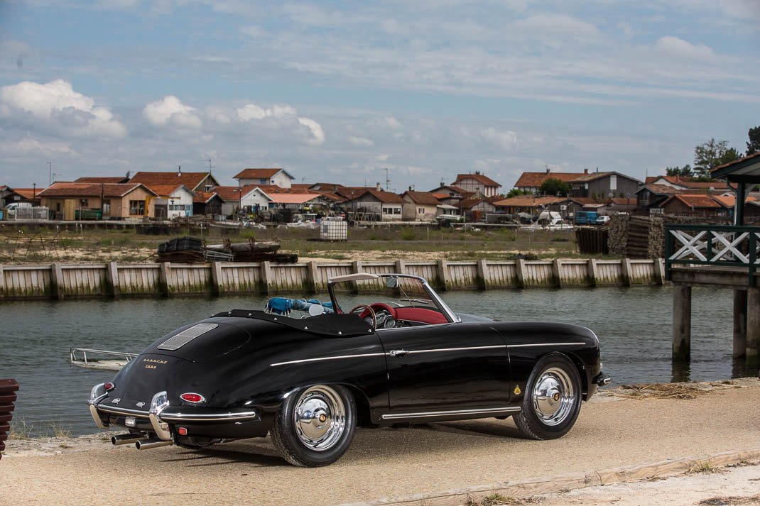 Voiture Porsche 356 BT5 Roadster Noir Cuir Rouge