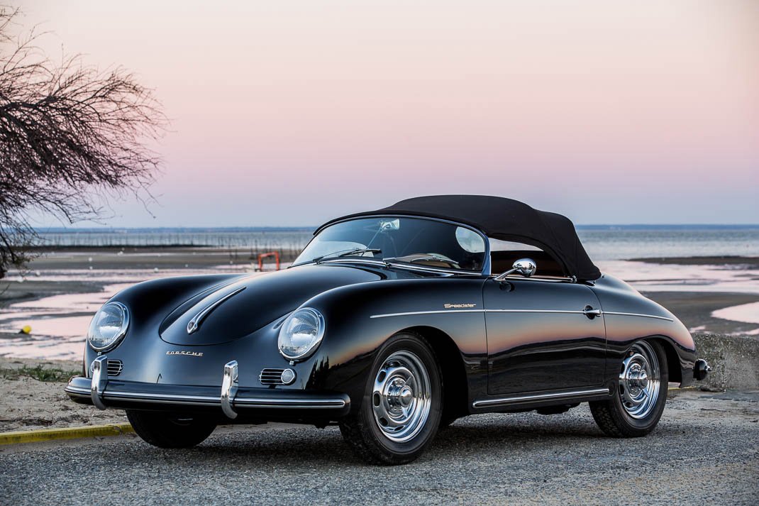 Voiture Porsche 356 At2 Speedster GT Noir Cuir Tabac