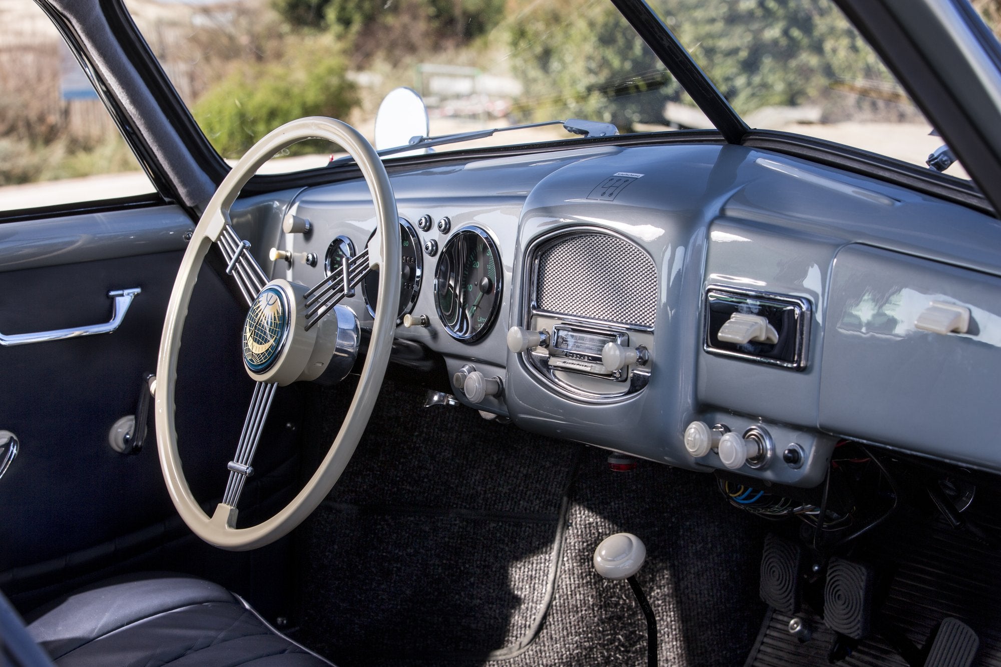 Voiture Porsche 356 Pré-A Bleu Truite Coupé