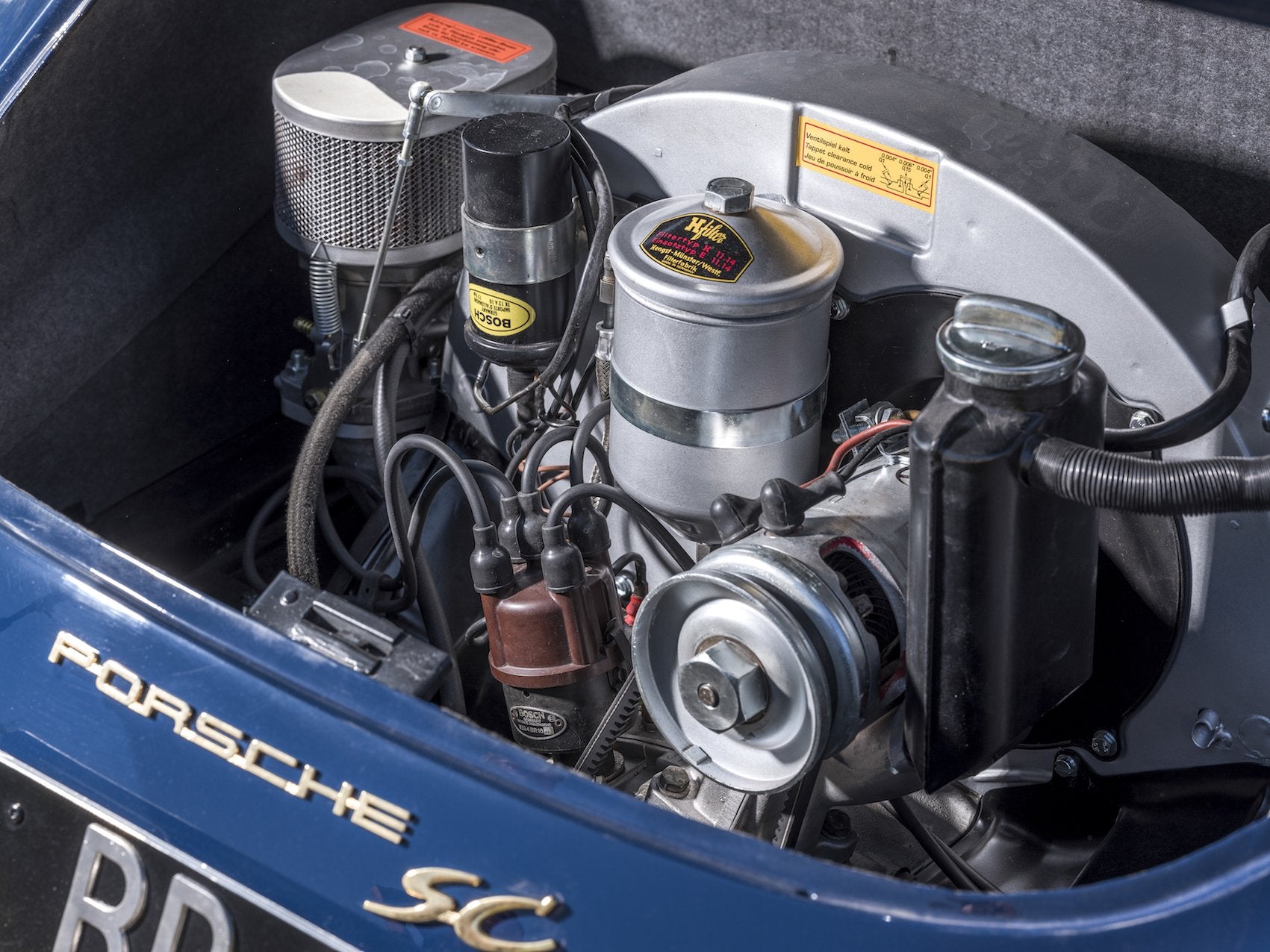 Voiture Porsche Bleu Bali Cuir Beige 356 SC