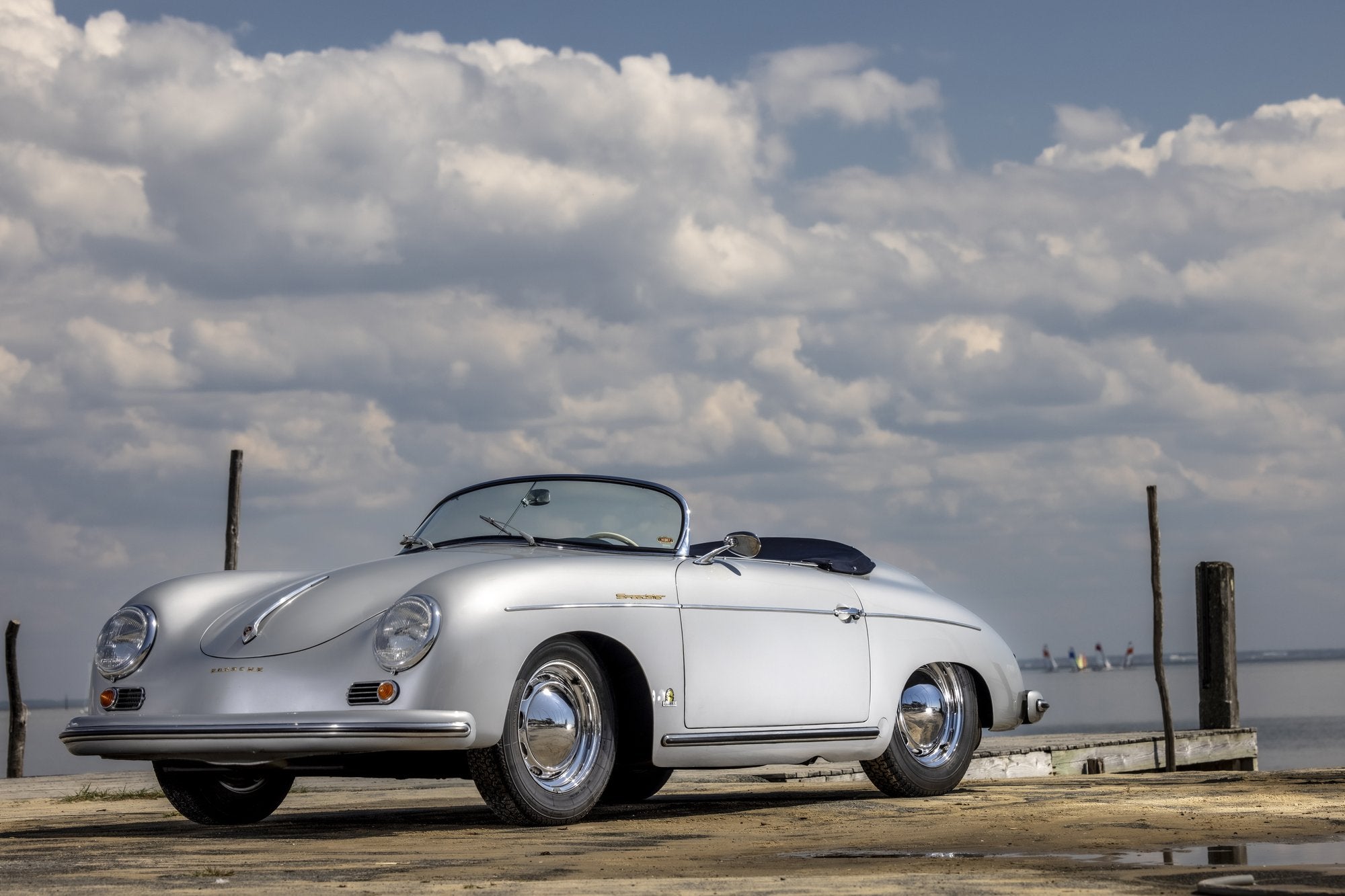 Voiture Porsche 356 Speedster Gris Argent