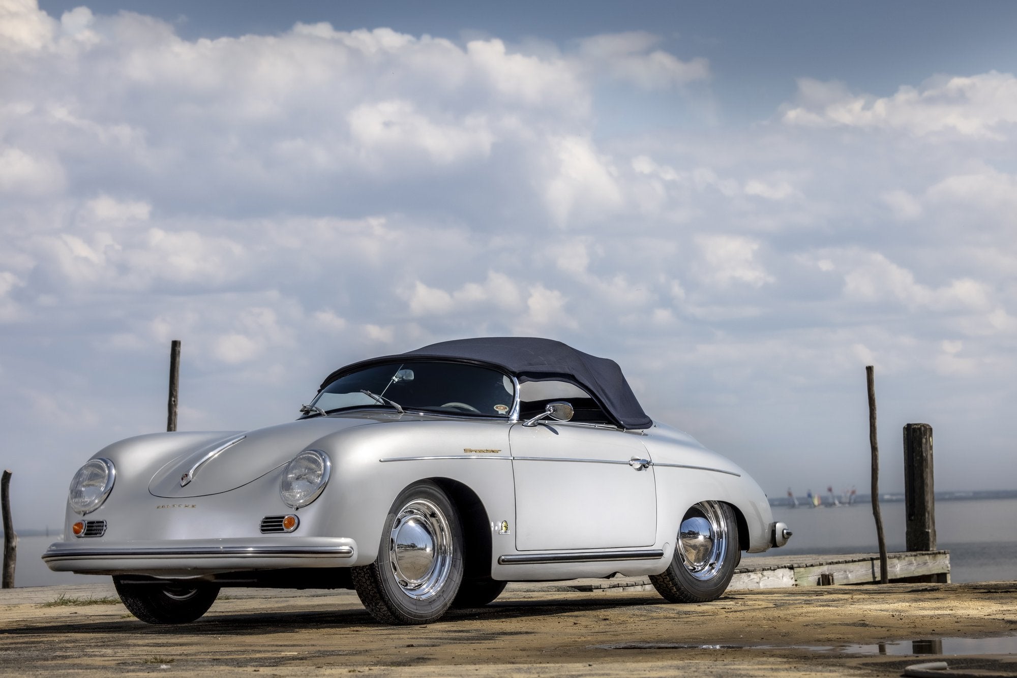 Voiture Porsche 356 Speedster Gris Argent
