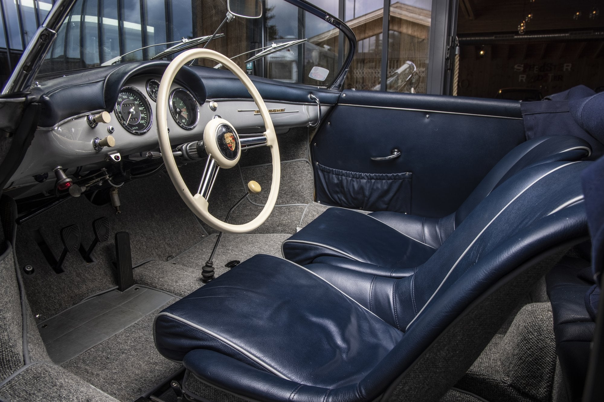 Voiture Porsche 356 Speedster Gris Argent