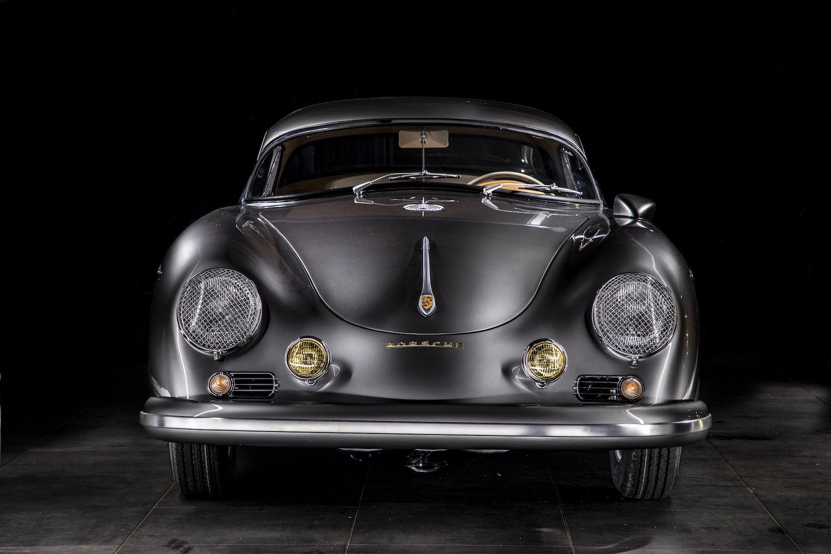 Voiture Porsche 356 A Grigio Ferror Speedster De 1958 Avec Hard Top