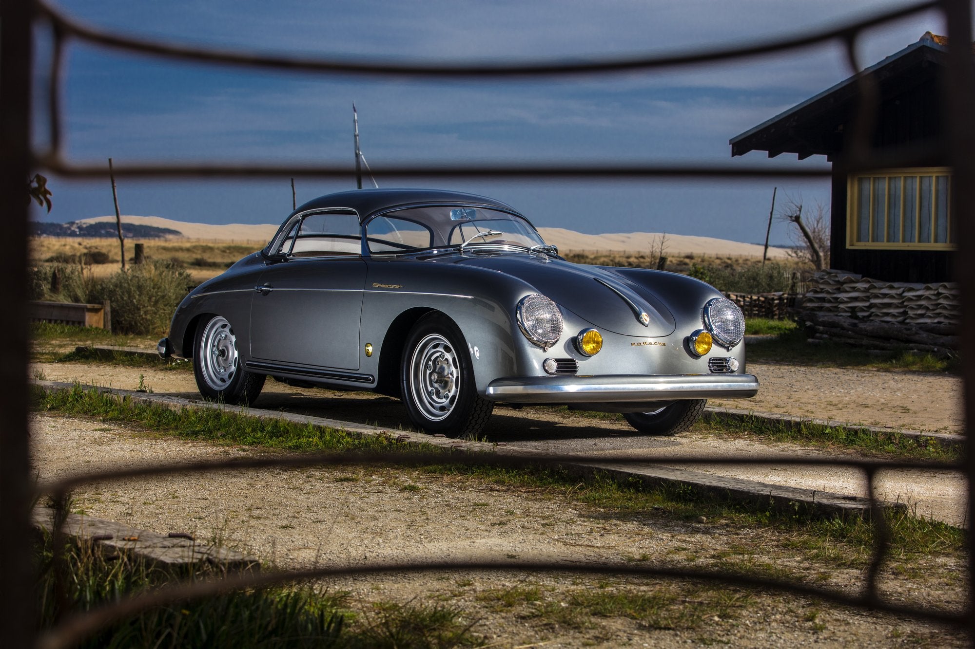 Voiture Porsche Speedster Grigio Ferro Avec Hard Top