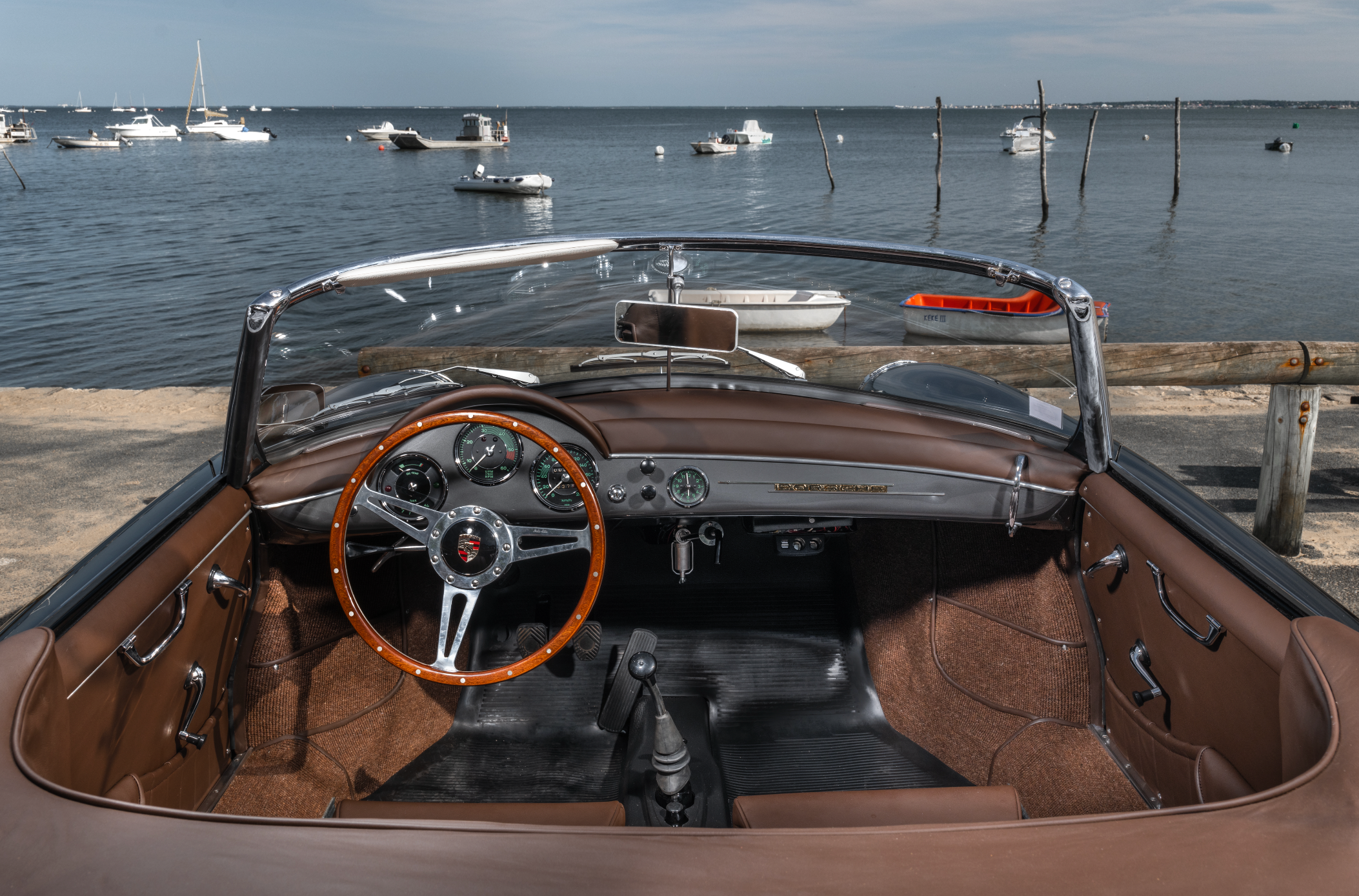 356 Roadster GT 1960 Dunkelgrau mit Schokoladenbraunem Innenraum, 160PS Motor