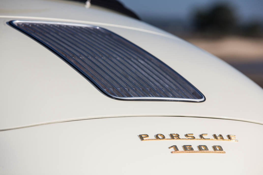 Voiture Porsche Convertible D Ivoire Cuir Rouge 356