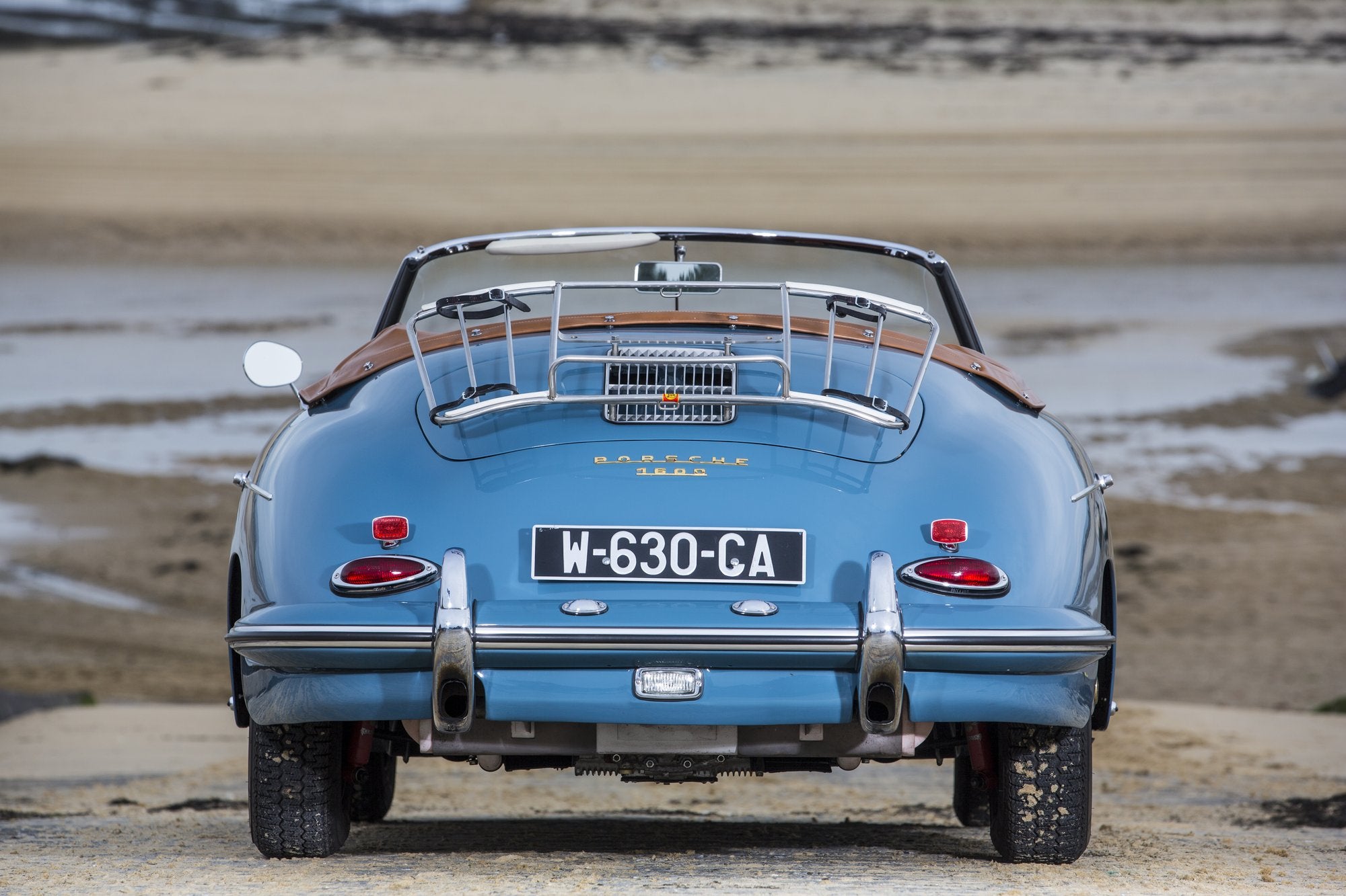 Voiture Porsche 356 B Roadster Bleu Aetna Cuir Brun