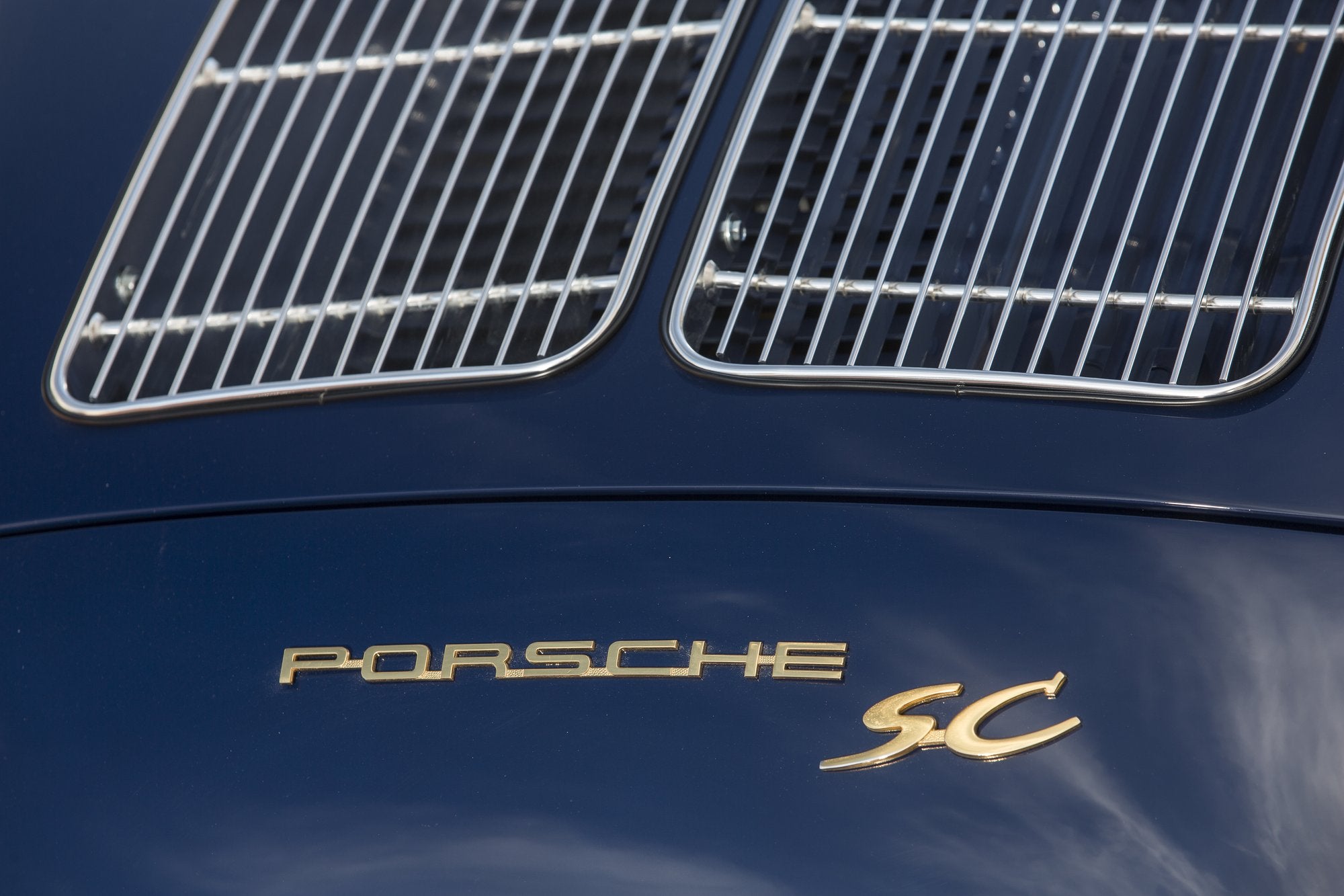 Voiture Porsche 356 SC Cab Bali Blue - Intérieur Caramel