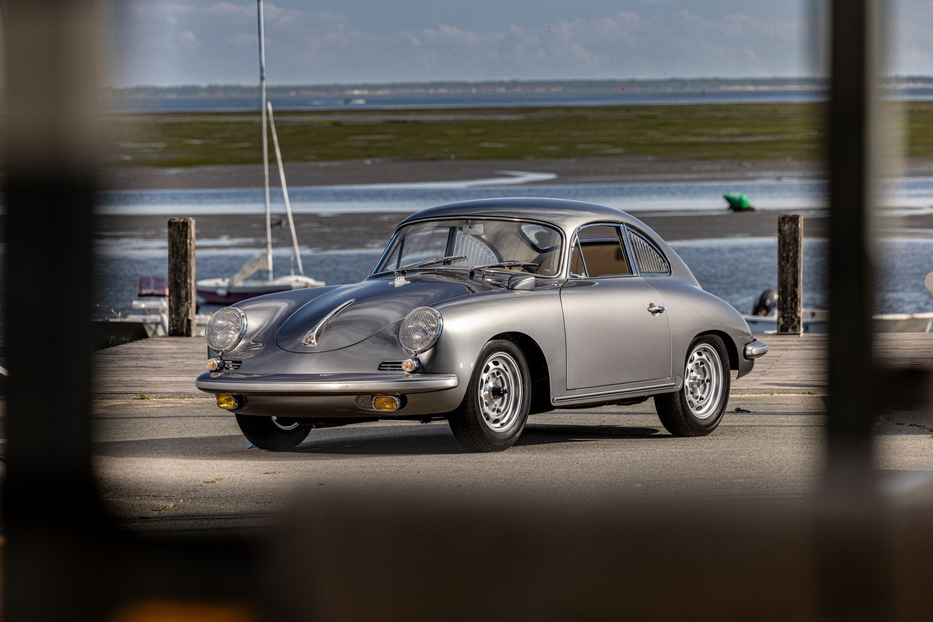 Voiture Porsche 356 SC Grise