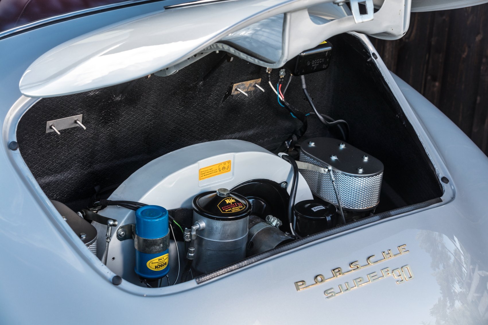 Voiture Porsche 356 BT5 Coupé 63 Gris Argent Cuir Rouge