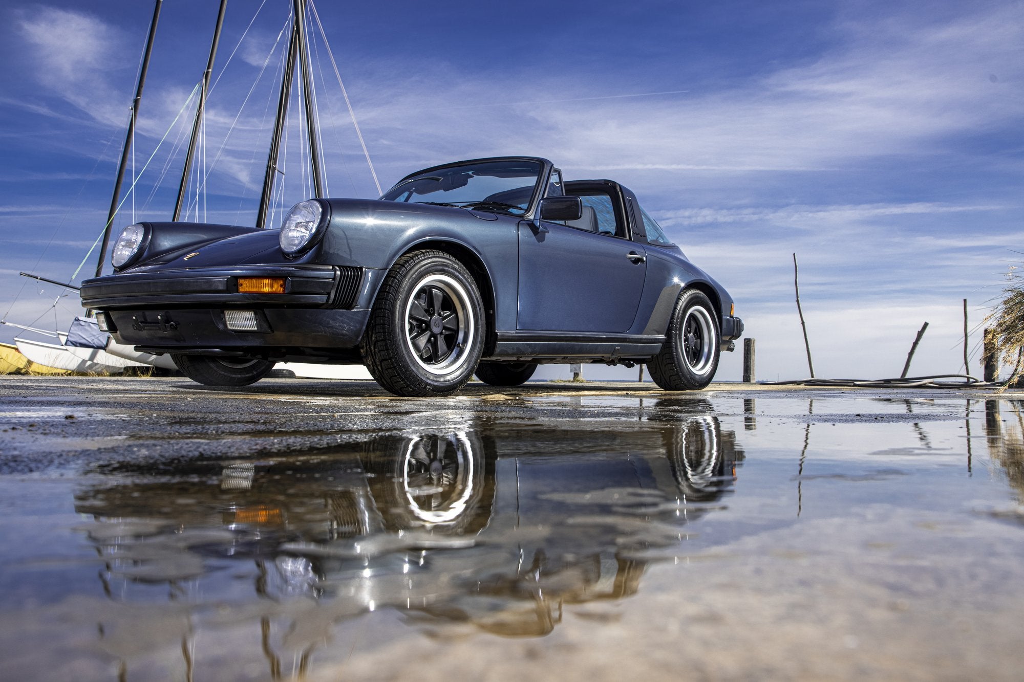 Voiture Porsche 911 3.2 Carrera Targa G50 Bleu- Port