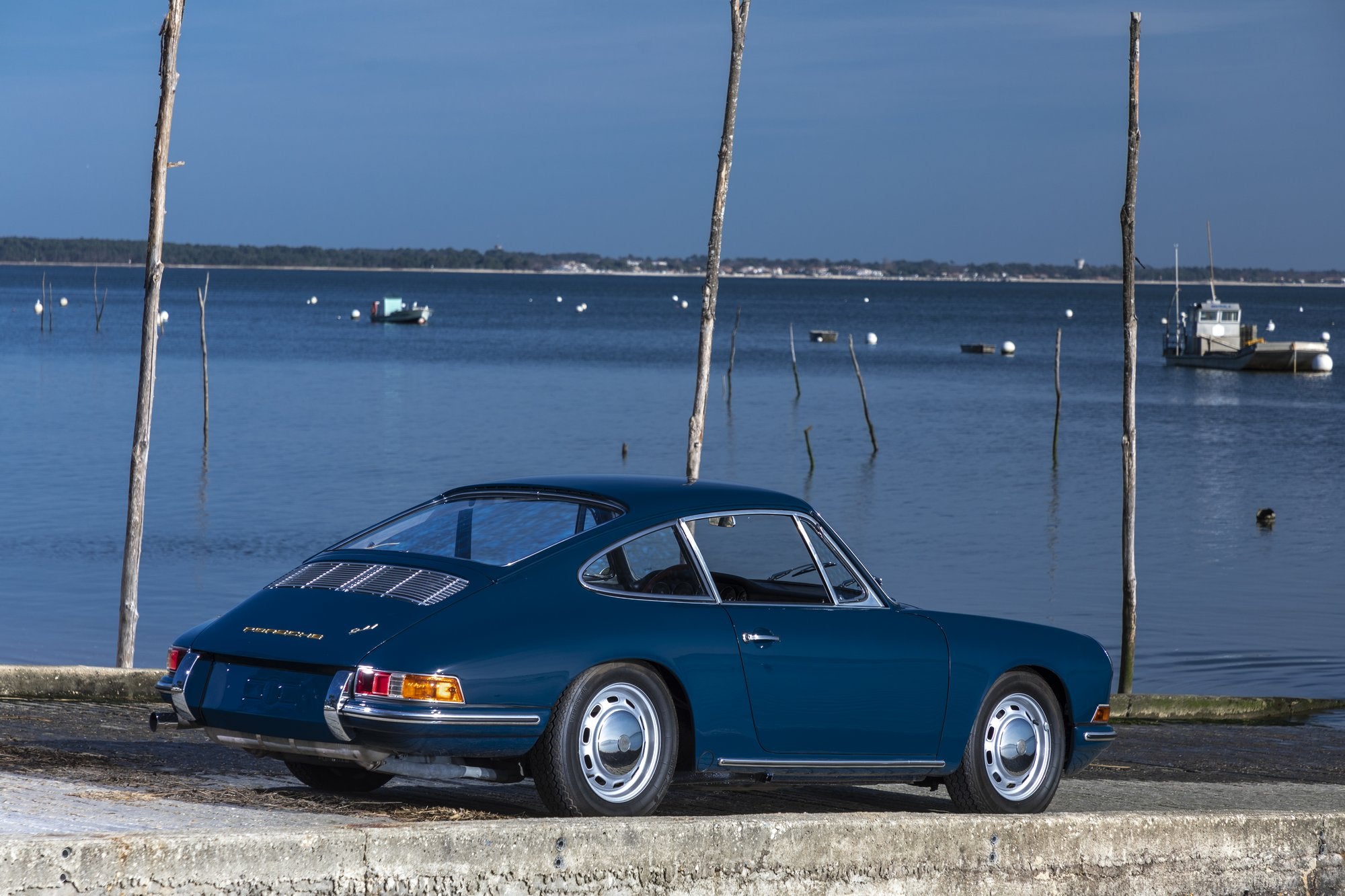 Voiture Porsche 911 2.0 Agablue Cuir Clair - Cote Droit