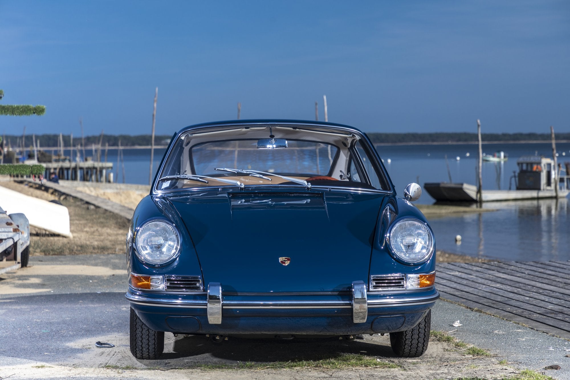 Voiture Porsche 911 2.0 Agablue Cuir Clair - Cote Droit