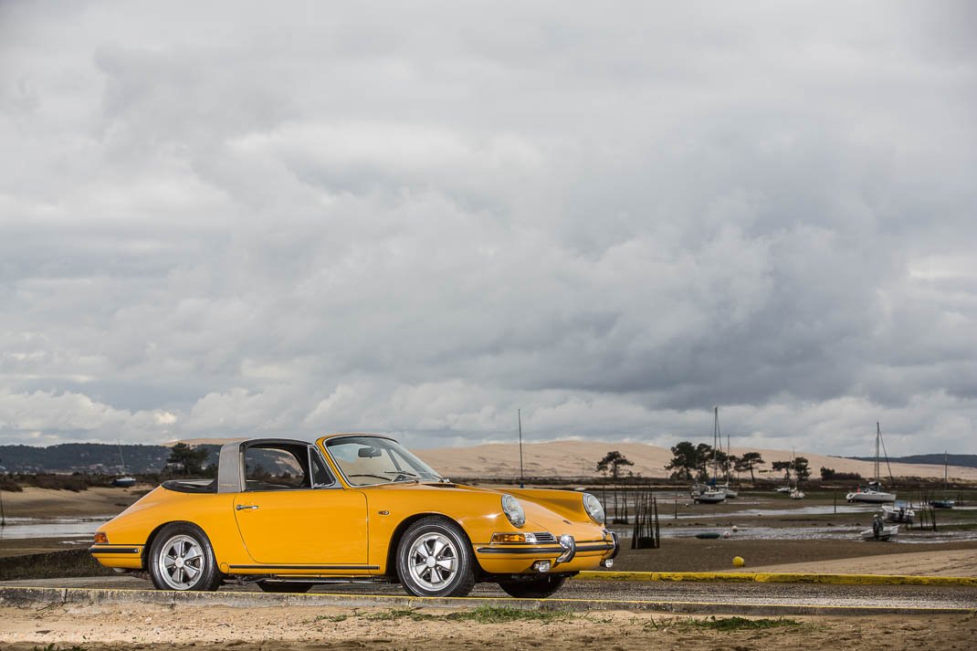 Voiture Porsche 911 S Jaune Targa Soft Window