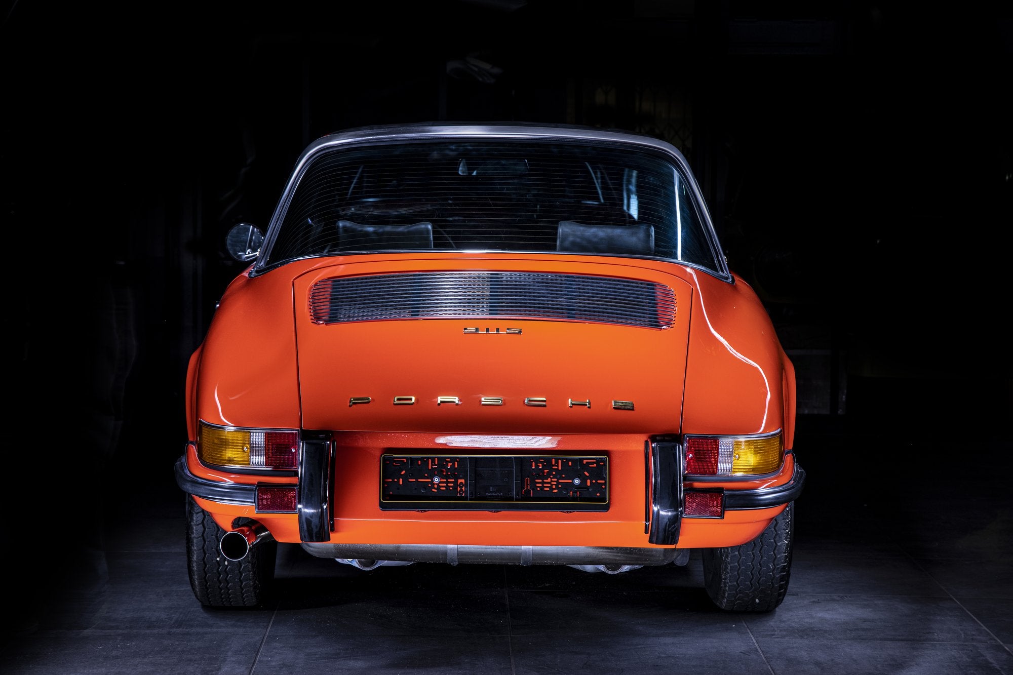 Voiture Porsche 911 2.2S Tangerine Lightpainting
