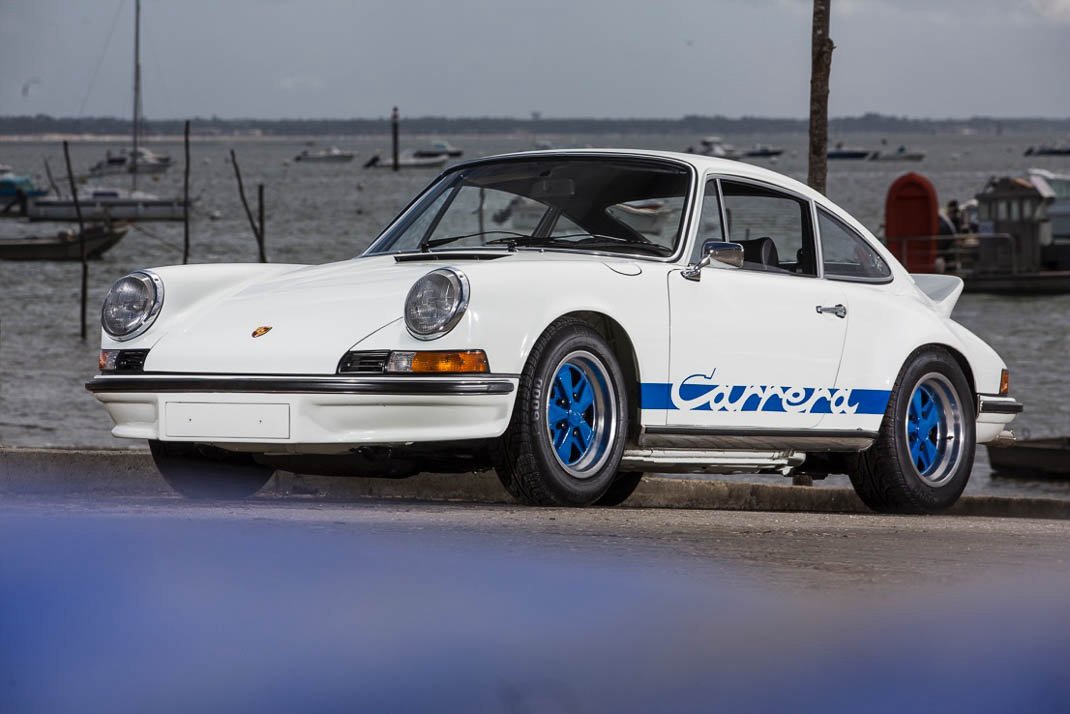 Voiture Porsche 911 2.7L RS Touring Blanc Bleu