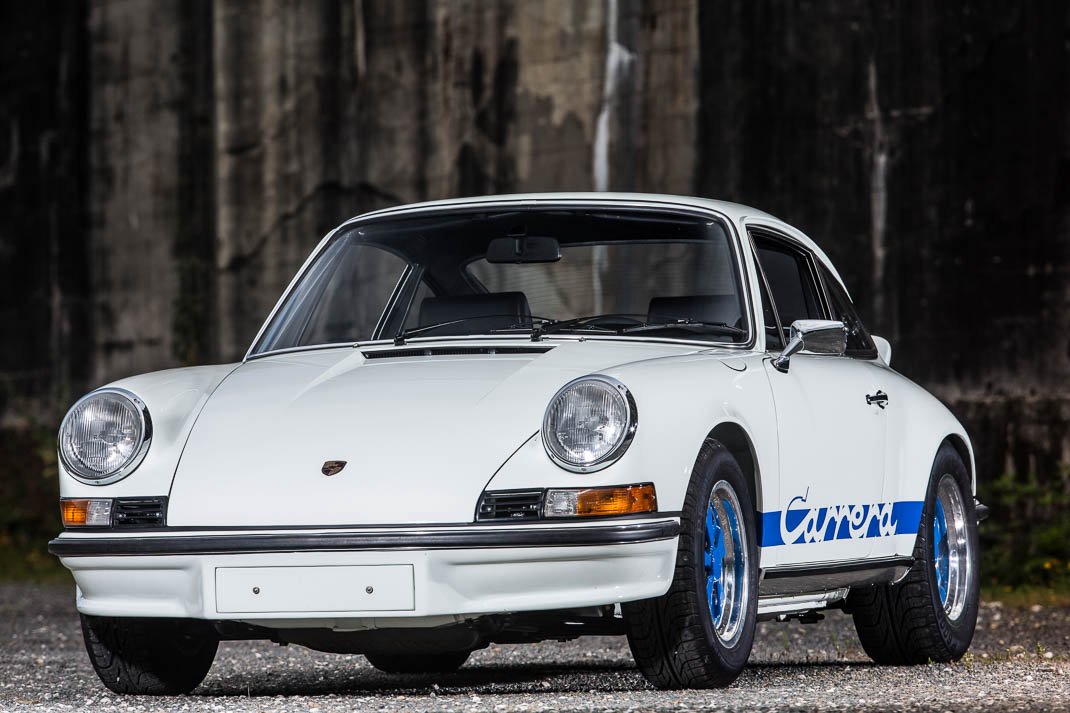 Voiture Porsche 911 RS Touring Blanc Et Bleu