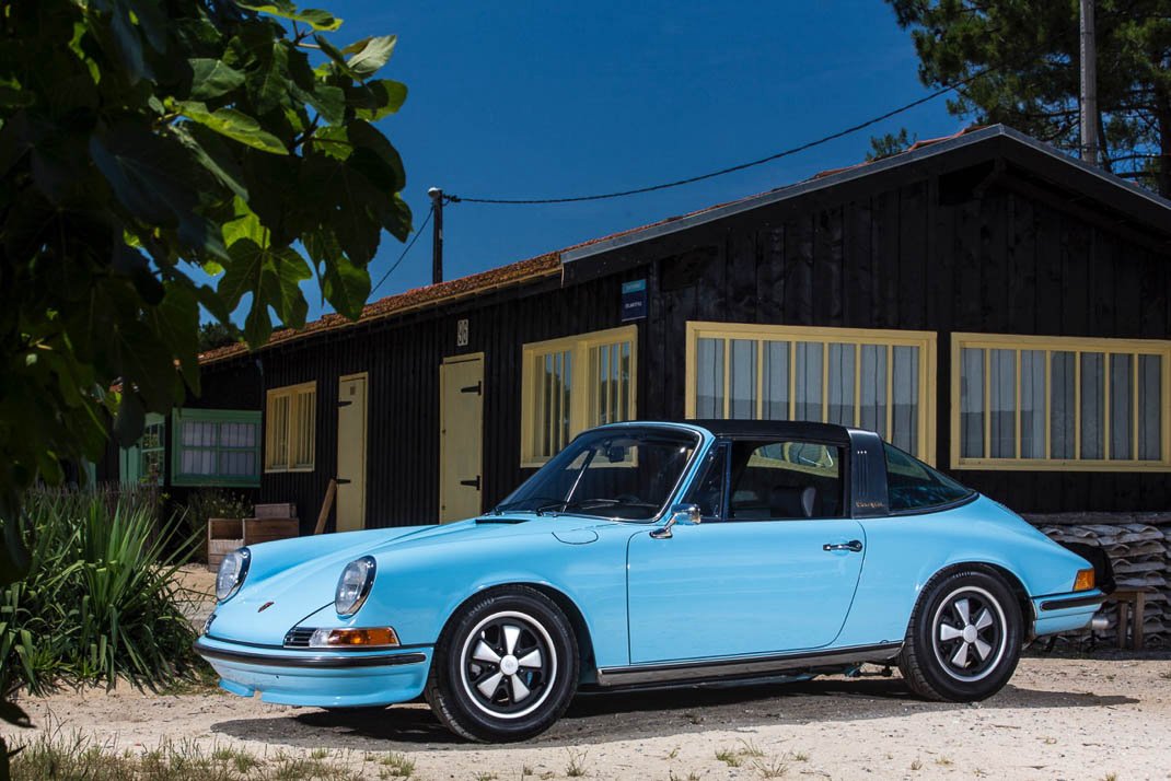 Voiture Porsche 911 2.4L S Targa Bleu Gulf