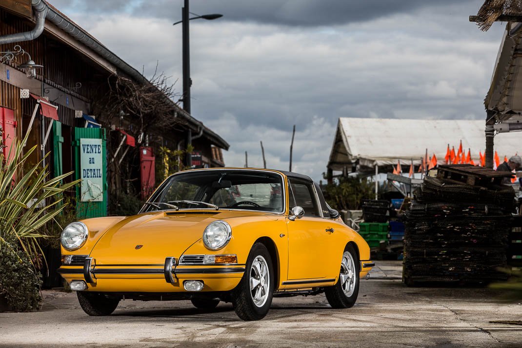 Voiture Porsche 911 S Jaune Targa Soft Window