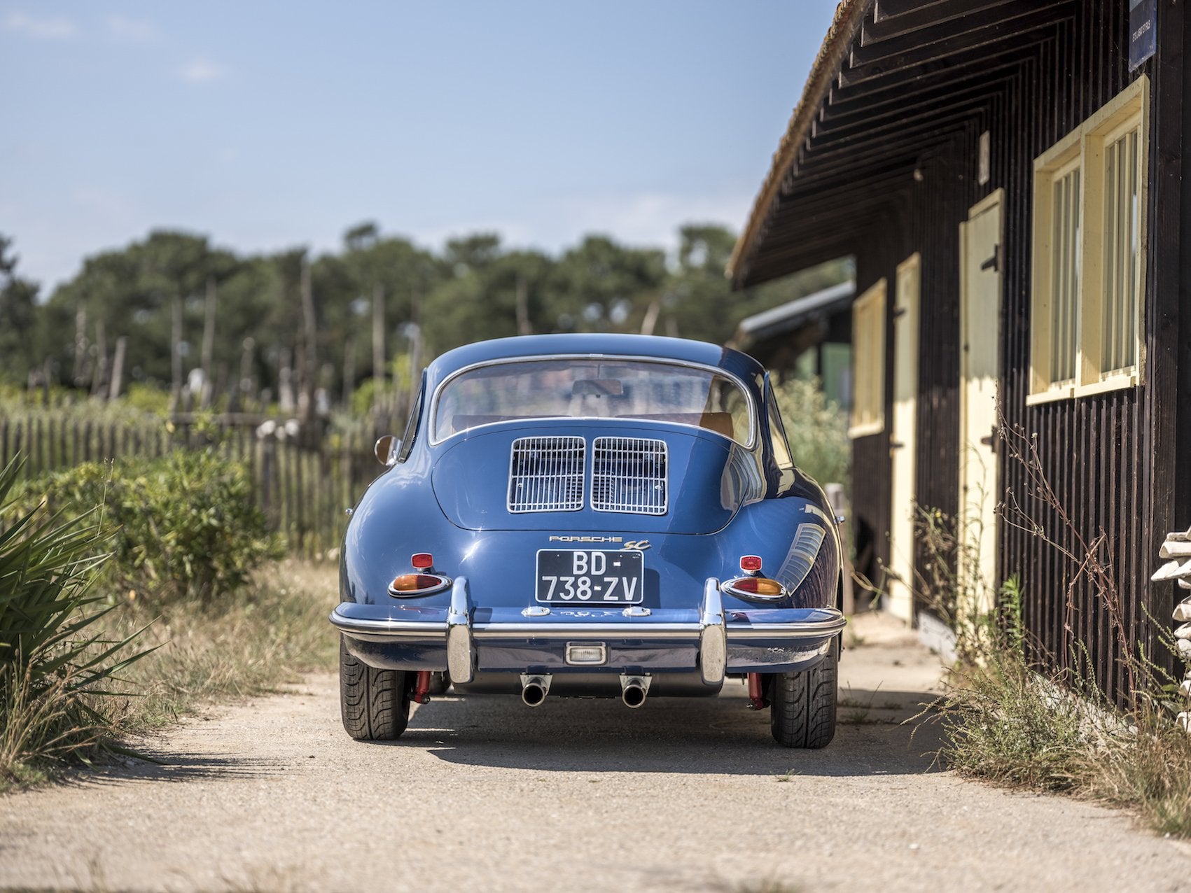 Voiture Porsche Bleu Bali Cuir Beige 356 SC